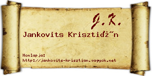 Jankovits Krisztián névjegykártya